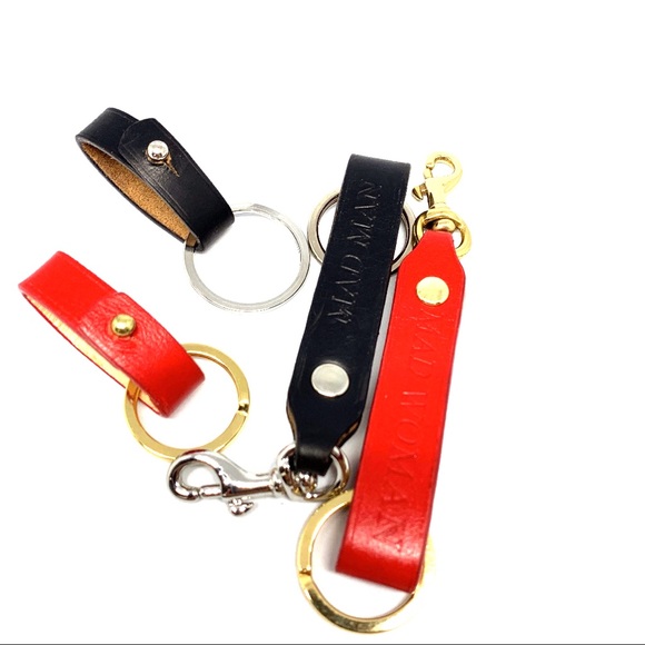 She/He Leather keychain with ring and swivel - Picture 5 of 8